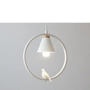 GobekUsa Iron Ring Pendant Lights Children Bedroom Hanging Lamps LED Bird Fixtures