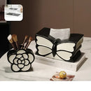 GobekUsa Butterfly Ceramic Tissue Box - Decorative Bedside Table Paper Towel Case