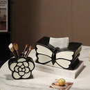 GobekUsa Butterfly Ceramic Tissue Box - Decorative Bedside Table Paper Towel Case