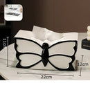 GobekUsa Butterfly Ceramic Tissue Box - Decorative Bedside Table Paper Towel Case