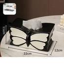 GobekUsa Butterfly Ceramic Tissue Box - Decorative Bedside Table Paper Towel Case