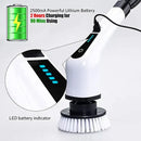 GobekUsa Electric Spin Scrubber with 7 Brush Heads - Adjustable Handle for Kitchen Bathroom Clean