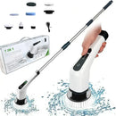 GobekUsa Electric Spin Scrubber with 7 Brush Heads - Adjustable Handle for Kitchen Bathroom Clean