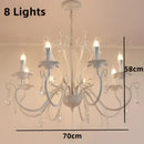 GobekUsa Black White Metal Chandelier with Crystal Pendants for Elegant Home Lighting