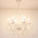 GobekUsa Black White Metal Chandelier with Crystal Pendants for Elegant Home Lighting