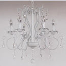 GobekUsa Black White Metal Chandelier with Crystal Pendants for Elegant Home Lighting