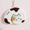 White & brown cartoon animals microfiber hand towels bathroom set by Decorbites