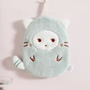 White & brown cartoon animals microfiber hand towels bathroom set by Decorbites