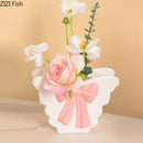GobekUsa Butterfly Ceramic Vase for Table Decor and Flower Arrangement