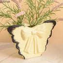 GobekUsa Butterfly Ceramic Vase for Table Decor and Flower Arrangement