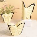 GobekUsa Butterfly Ceramic Vase for Table Decor and Flower Arrangement