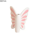 GobekUsa Butterfly Ceramic Vase for Table Decor and Flower Arrangement
