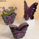 GobekUsa Butterfly Ceramic Vase for Table Decor and Flower Arrangement