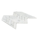 White Carrara Honed Chevron Marble Tiles 10x13