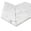 White Carrara Honed Chevron Marble Tiles 10x13
