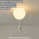 GobekUsa Bear Pendant Light: Kids Bedroom Chandelier LED Balloon Ceiling Lamp