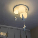 GobekUsa Bear Pendant Light: Kids Bedroom Chandelier LED Balloon Ceiling Lamp