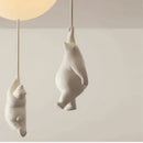 GobekUsa Bear Pendant Light: Kids Bedroom Chandelier LED Balloon Ceiling Lamp