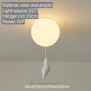 GobekUsa Bear Pendant Light: Kids Bedroom Chandelier LED Balloon Ceiling Lamp