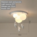 GobekUsa Bear Pendant Light: Kids Bedroom Chandelier LED Balloon Ceiling Lamp