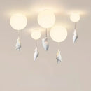 GobekUsa Bear Pendant Light: Kids Bedroom Chandelier LED Balloon Ceiling Lamp