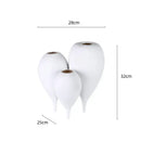 GobekUsa Balloon Geometric Vase Trio for Flower Arrangement Home Decor & Resin Crafts