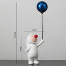 GobekUsa Balloon Rabbit Resin Ornaments, Cute Desk Figurines, Bookshelf Sculpture Craft