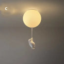 GobekUsa Bear LED Ceiling Chandelier: Cute PVC Ball Lampshade for Children's Room Decor
