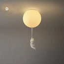 GobekUsa Bear LED Ceiling Chandelier: Cute PVC Ball Lampshade for Children's Room Decor
