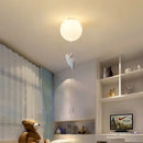 GobekUsa Cartoon Bear Ceiling Light for Kids' Rooms, LED Fixture Bedroom Decor