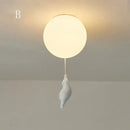 GobekUsa Cartoon Bear Ceiling Light for Kids' Rooms, LED Fixture Bedroom Decor