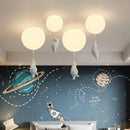 GobekUsa Cartoon Bear Ceiling Light for Kids' Rooms, LED Fixture Bedroom Decor