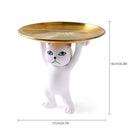 GobekUsa Cat Tray Sculpture Home Decor Statues Office Table Desk Accessorie Storage