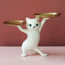 GobekUsa Cat Tray Sculpture Home Decor Statues Office Table Desk Accessorie Storage