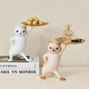 GobekUsa Cat Tray Sculpture Home Decor Statues Office Table Desk Accessorie Storage