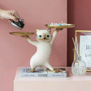 GobekUsa Cat Tray Sculpture Home Decor Statues Office Table Desk Accessorie Storage