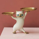 GobekUsa Cat Tray Sculpture Home Decor Statues Office Table Desk Accessorie Storage