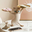 GobekUsa Cat Tray Sculpture Home Decor Statues Office Table Desk Accessorie Storage