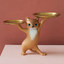 GobekUsa Cat Tray Sculpture Home Decor Statues Office Table Desk Accessorie Storage