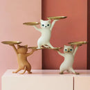 GobekUsa Cat Tray Sculpture Home Decor Statues Office Table Desk Accessorie Storage