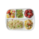 GobekUsa Ceramic Divided Plate - Versatile White Porcelain Dish for Breakfast, Fruit, and More
