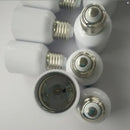 White ceramic e27 to e40 light bulb adapter socket pack garage utility by Decorbites