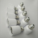 White ceramic e27 to e40 light bulb adapter socket pack garage utility by Decorbites