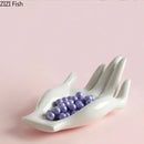 GobekUsa Hand Palm Ceramic Fruit Plate Tray Home Decor