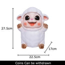 GobekUsa Little Lamb Child Savings Jar Piggy Bank Aesthetic Desk Ornament Sculpture