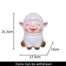 GobekUsa Little Lamb Child Savings Jar Piggy Bank Aesthetic Desk Ornament Sculpture