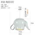 GobekUsa Ceramic LED Pendant Lights Tea Cup Teapot Hanging Lamp for Kitchen Dining Room