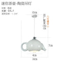 GobekUsa Ceramic LED Pendant Lights Tea Cup Teapot Hanging Lamp for Kitchen Dining Room