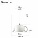 GobekUsa Ceramic LED Pendant Lights: Nordic Teapot Design for Modern Living and Kitchen.