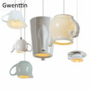 GobekUsa Ceramic LED Pendant Lights: Nordic Teapot Design for Modern Living and Kitchen.